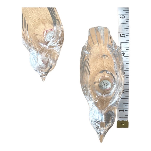 Cristal d’arques France Crystal bird candleholder set - Picture 8 of 14